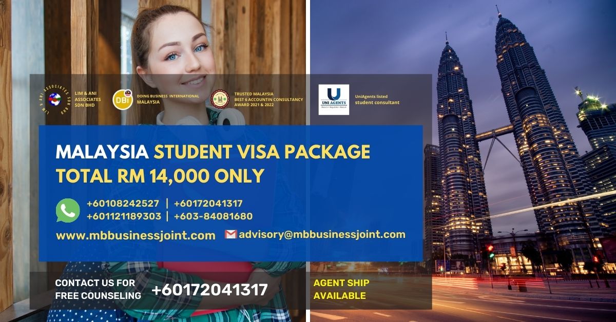 Malaysia student visa package total RM 14000 only